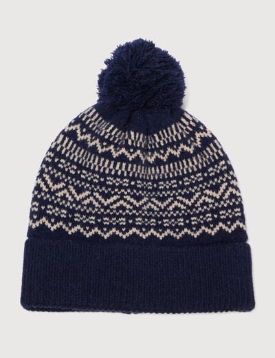 Bonnet bleu marine homme