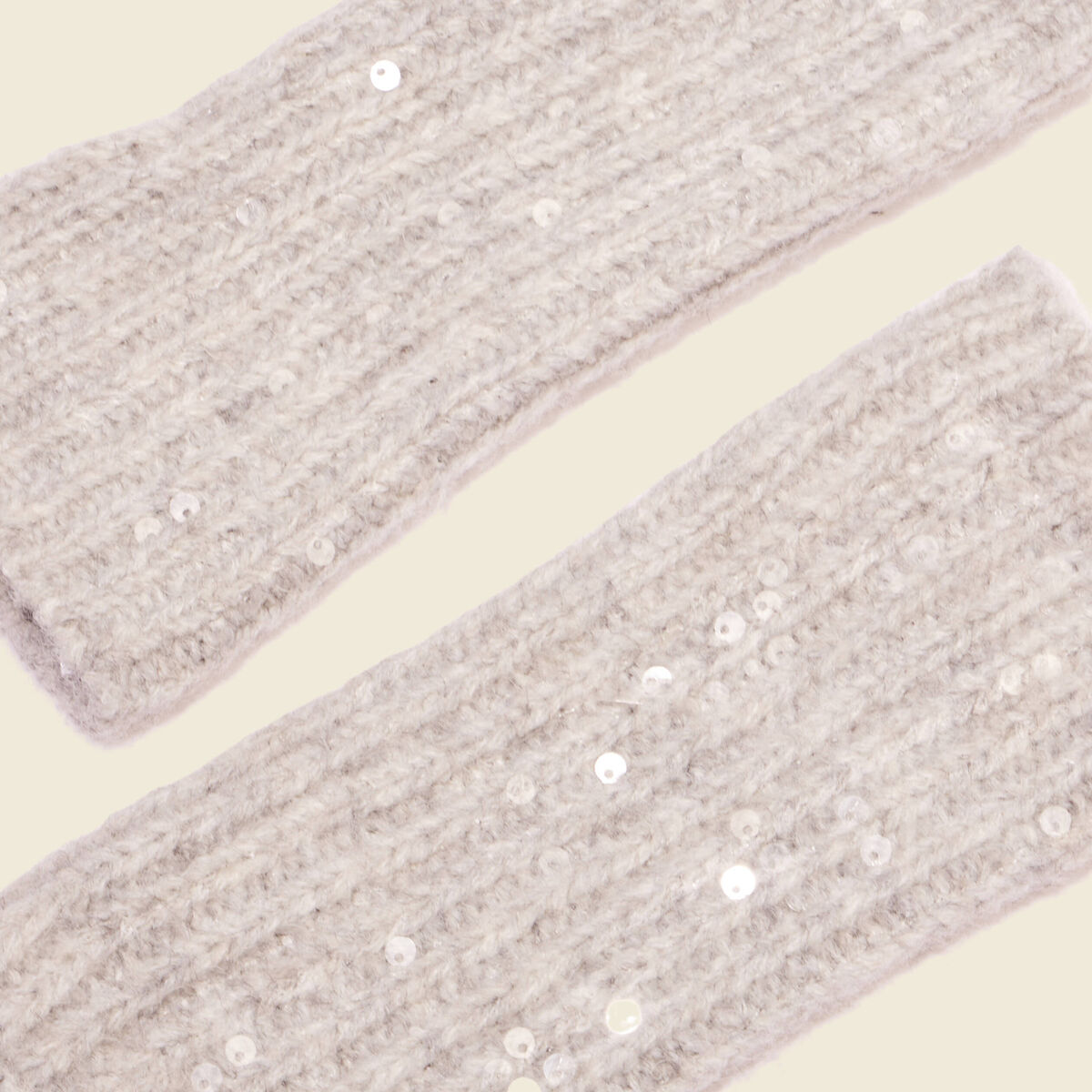 Mitaines sequins gris femme