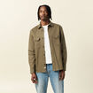 Surchemise manches longues vert kaki homme