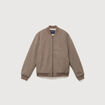 Blouson doubl&eacute; manches longues taupe homme