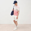 T-shirt manches courtes rose poudr&eacute;e homme