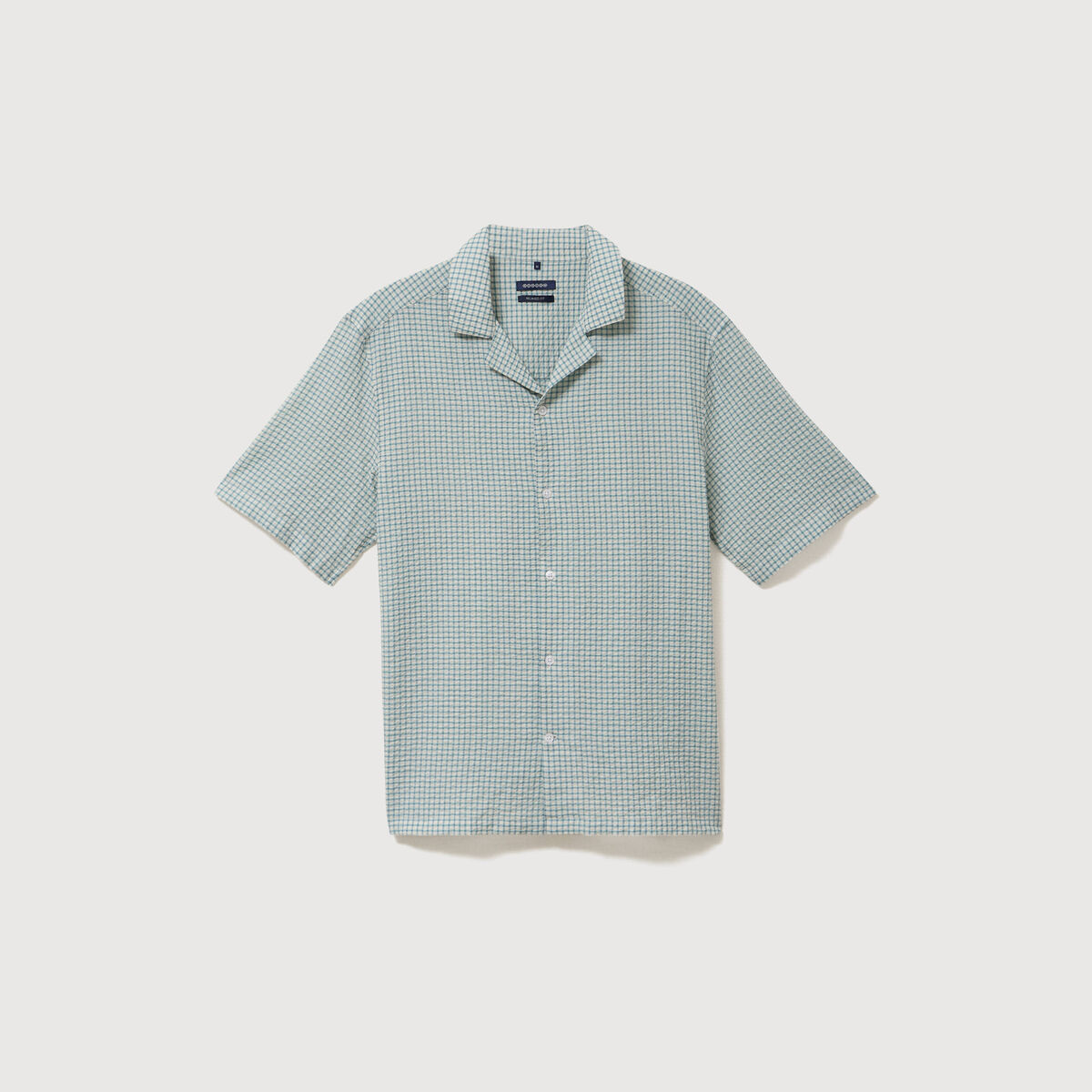 Chemise boyfriend manches courtes vert clair homme