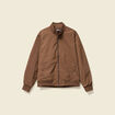 Blouson zipp&eacute; col montant marron homme