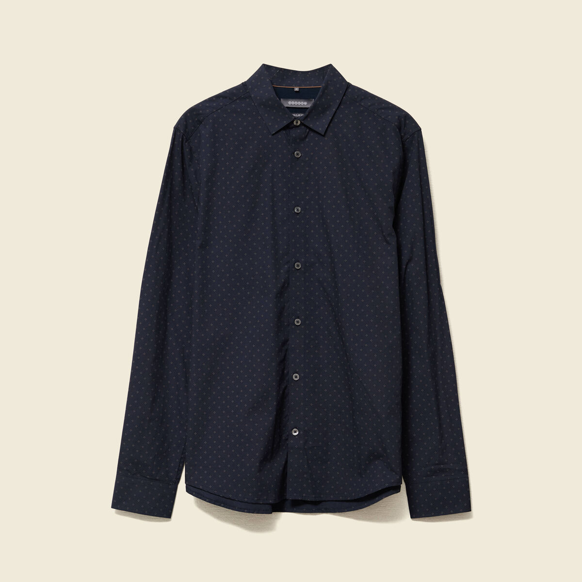 Chemise en coton manches longues bleu homme