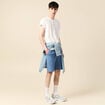 Bermuda bleu gris homme