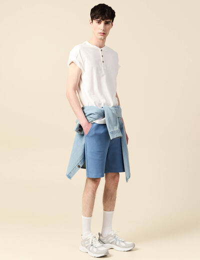 Bermuda bleu gris homme