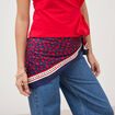 Foulard satin&eacute; rouge femme