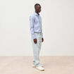 Chemise manches longues bleu gris homme