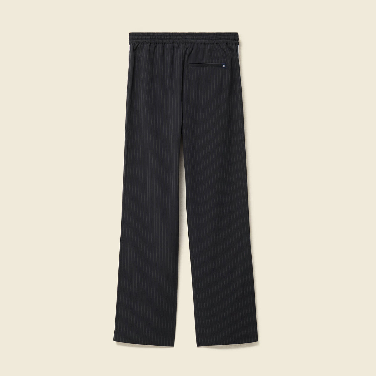 Pantalon taille haute bleu marine femme