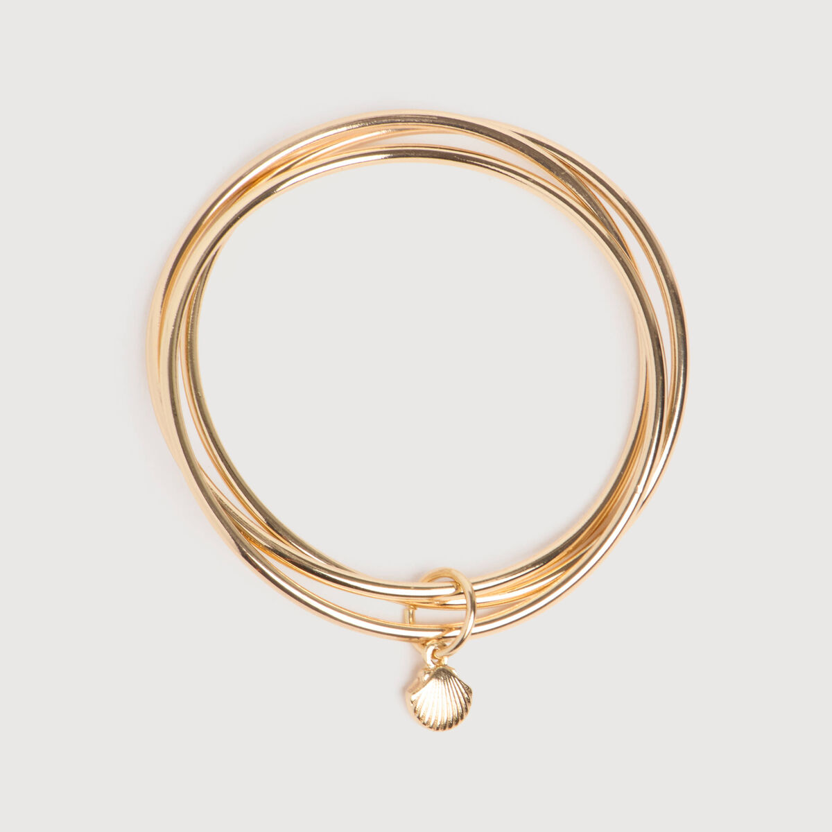 Bracelets 3 joncs dor&eacute;s couleur or femme