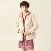 Parka réversible marron clair femme