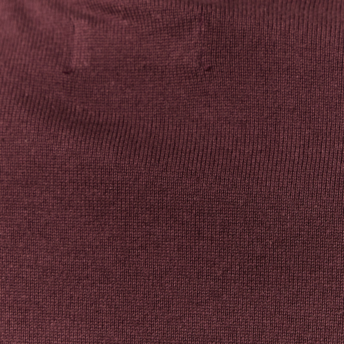 Pull droit court manches longues bordeaux homme