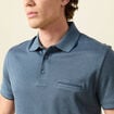 Polo manches courtes bleu gris homme