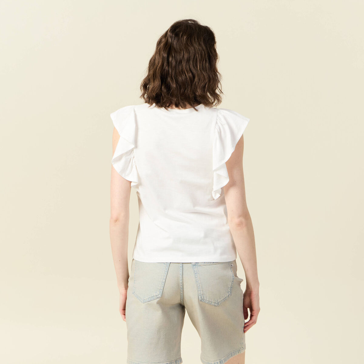 Débardeur sans manches blanc femme