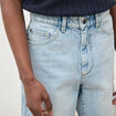 Bermuda en jean coton denim bleach homme