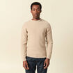Pull manches longues fabriqu&eacute; en France sable homme
