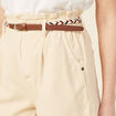 Short paperbag ceinturé creme femme