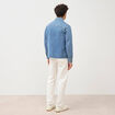 Chemise manches longues en jeans denim bleach homme