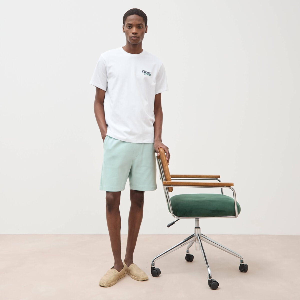 Bermuda bleu gris homme