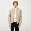 Blouson doubl&eacute; manches longues beige homme