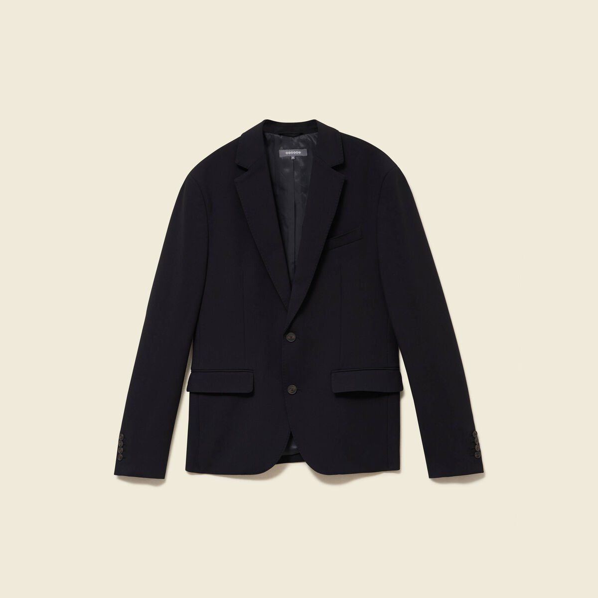 Blazer manches longues col tailleur noir homme