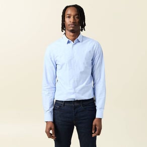 chemise manches longues bleu homme Chemise manches longues bleu homme