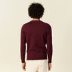 Pull manches longues rouge foncé homme