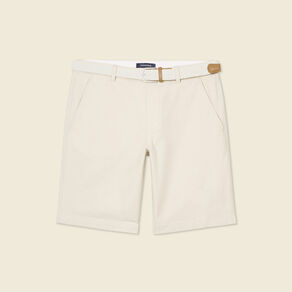 Bermuda droit chino ceinture sable homme