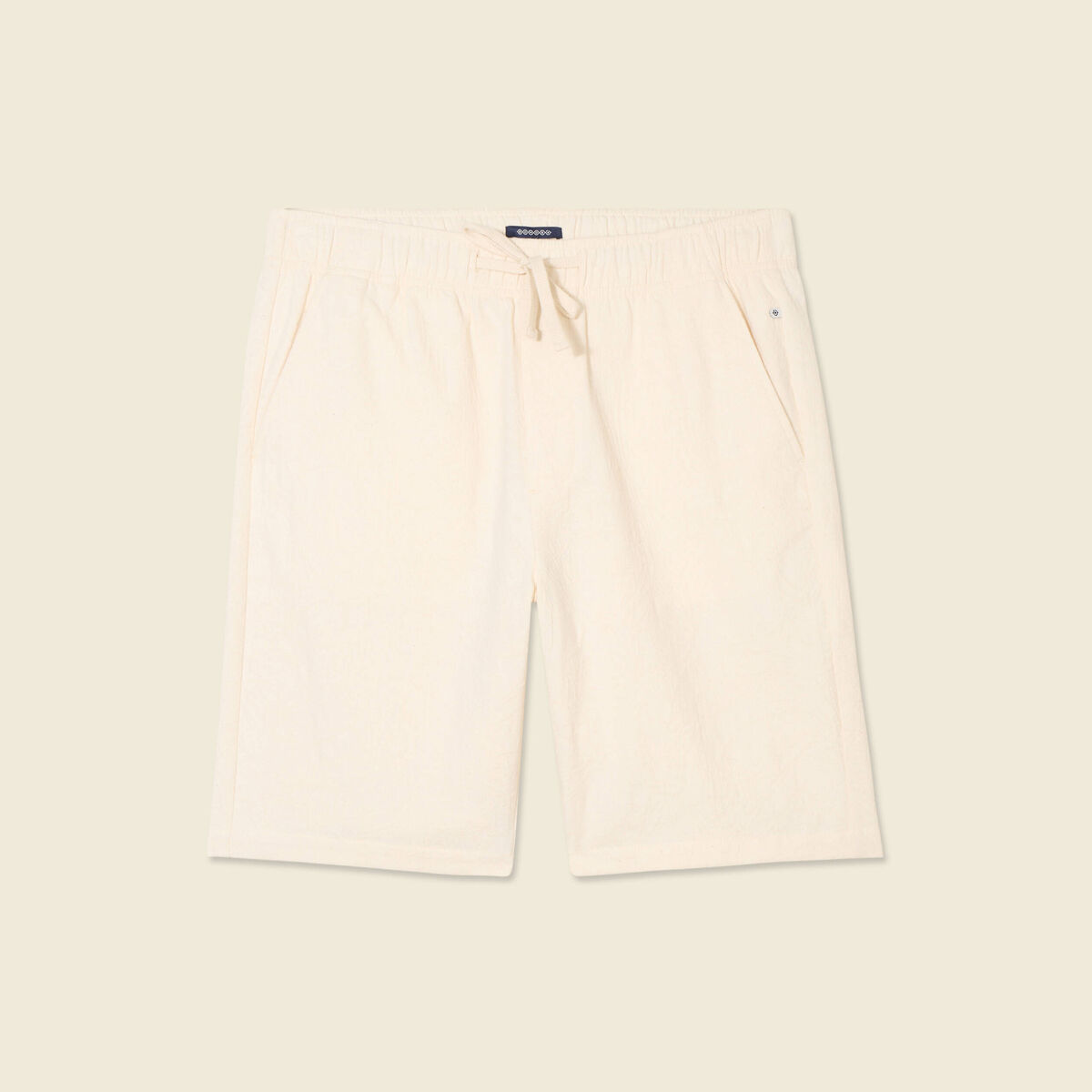 Bermuda droit à coulisse ecru homme