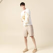 Bermuda droit beige homme