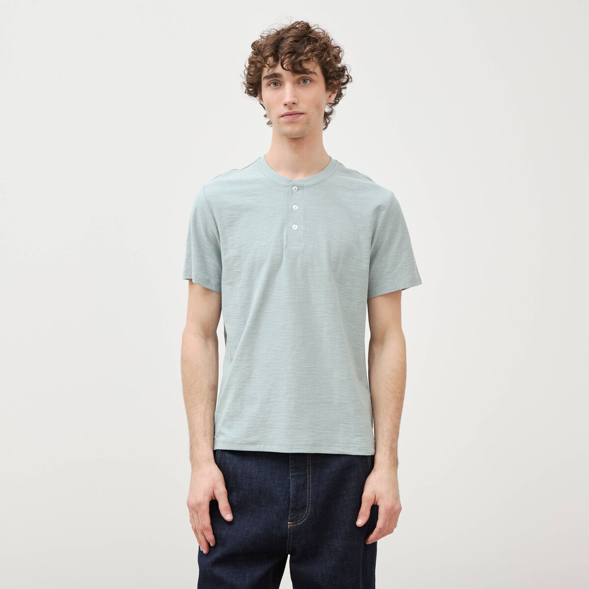 T-shirt manches courtes vert clair homme