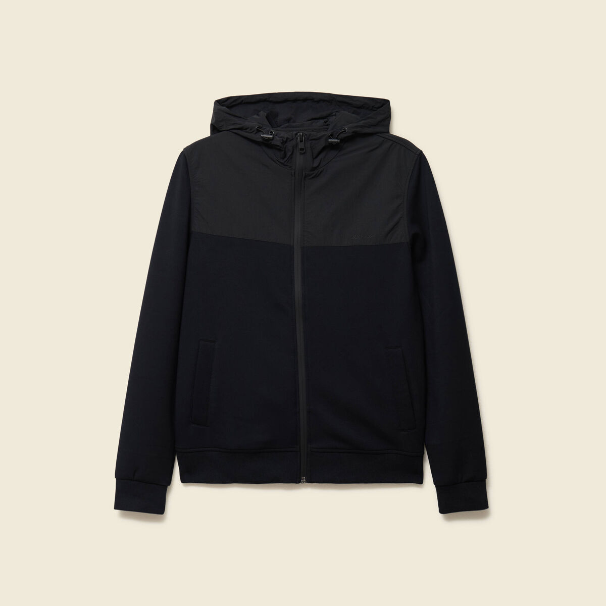 Sweat zipp&eacute; &agrave; capuche vert fonc&eacute; homme