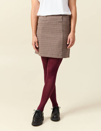 Jupe courte beige femme