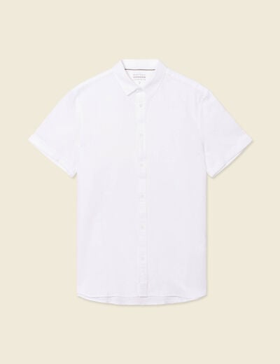 Chemise manches courtes blanc homme
