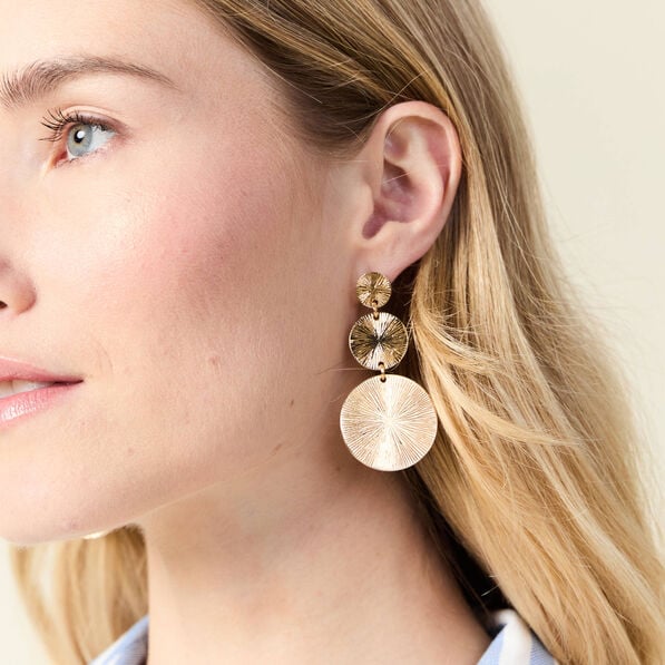 boucles doreilles pendantes couleur or femme Boucles d'oreilles pendantes couleur or femme