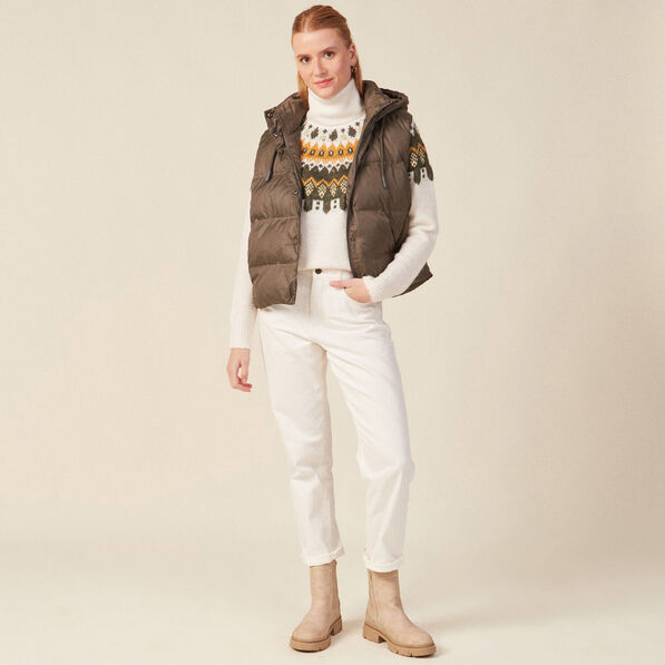 pull manches longues col roule ecru femme Pull manches longues col roulé ecru femme