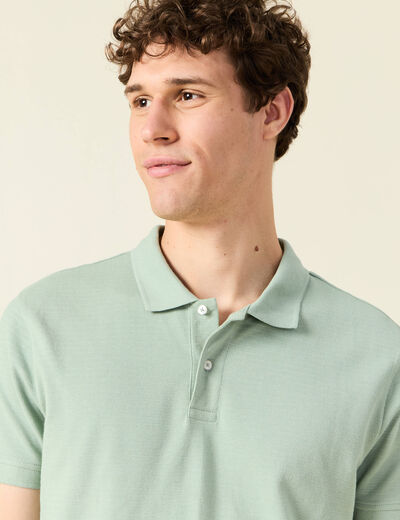 Polo éco-responsable vert homme