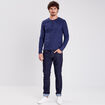 T-shirt manches longues bleu marine homme