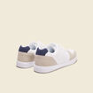 Baskets plates à lacets blanc homme