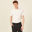 T-shirt en coton manches courtes ecru homme