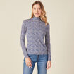 T-shirt manches longues bleu femme