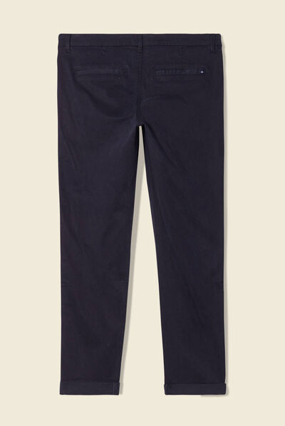 Pantalon chino Instinct bleu foncé femme