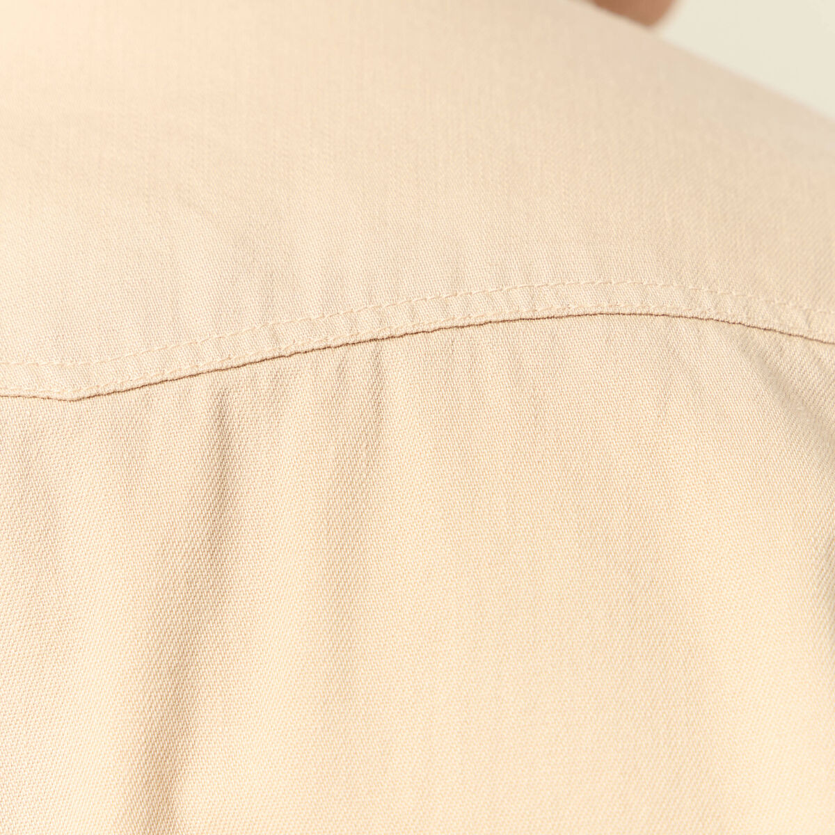 Chemise manches longues beige homme