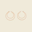 Boucles d'oreilles créoles ecru femme