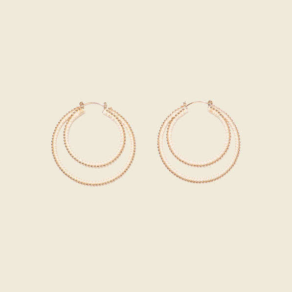 boucles doreilles creoles ecru femme Boucles d'oreilles créoles ecru femme