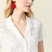 T-shirt manches courtes ecru femme