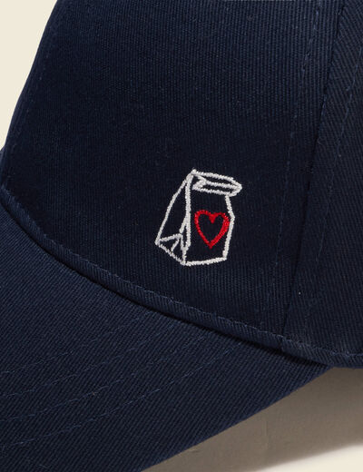 Casquette en coton bleu marine homme