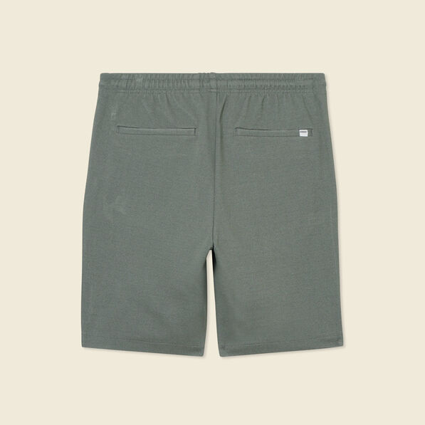 Short droit avec cordon vert kaki homme