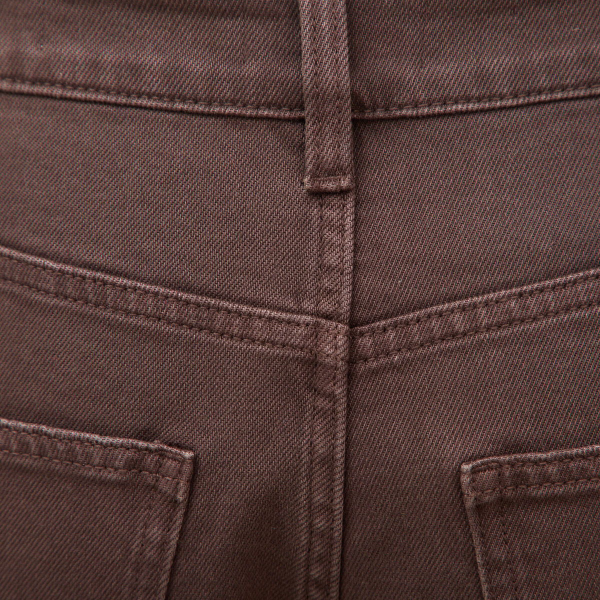 Jeans ample taille standard marron femme