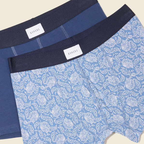 lot 2 boxers bleu fonce homme Lot 2 boxers bleu foncé homme